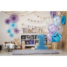   Vinyl háttér fotózáshoz.1 éves lettem gyermek szülinapi fotó háttér 150cm(m) x 210(sz) Ac-1421