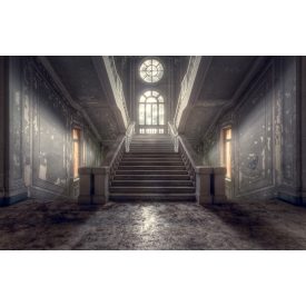   Vinyl háttér fotózáshoz. Belteret, lépcsőt ábrázoló fotó háttér 150cm(m) x 210cm(sz) Ac-878