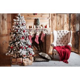   Vinyl háttér fotózáshoz. Karácsonyi fotó háttér 180cm(m) x 270cm(sz) BSD-261