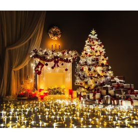   Vinyl háttér fotózáshoz. Karácsonyi fotó háttér 180cm(m) x 270cm(sz) BSD-422