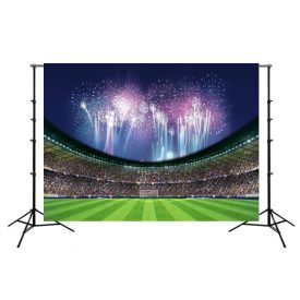   Vinyl háttér fotózáshoz. Futball stadiont ábrázoló stúdió háttér 200cm(m) x 300cm(sz)Ca-2798